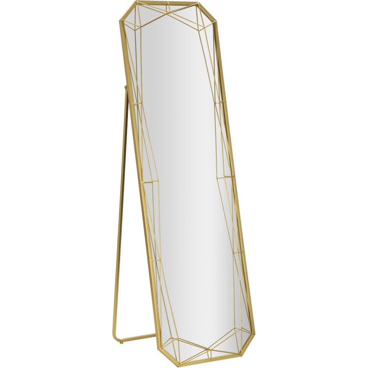 Miroir sur pied en fer ajouré GLAM doré, RECOLLECTION