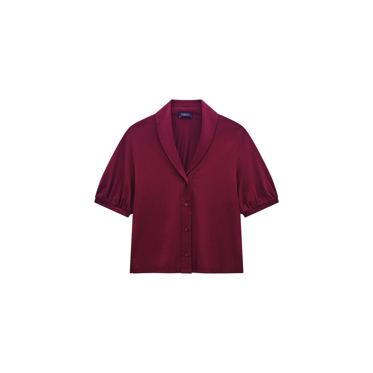T-shirt coupe droite T-SHIRT TMARI-UNI bordeaux, CAROLL