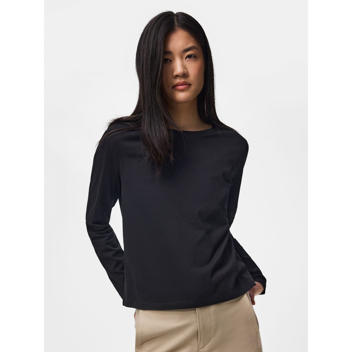 Top À Manches Longues noir - black1, PIECES