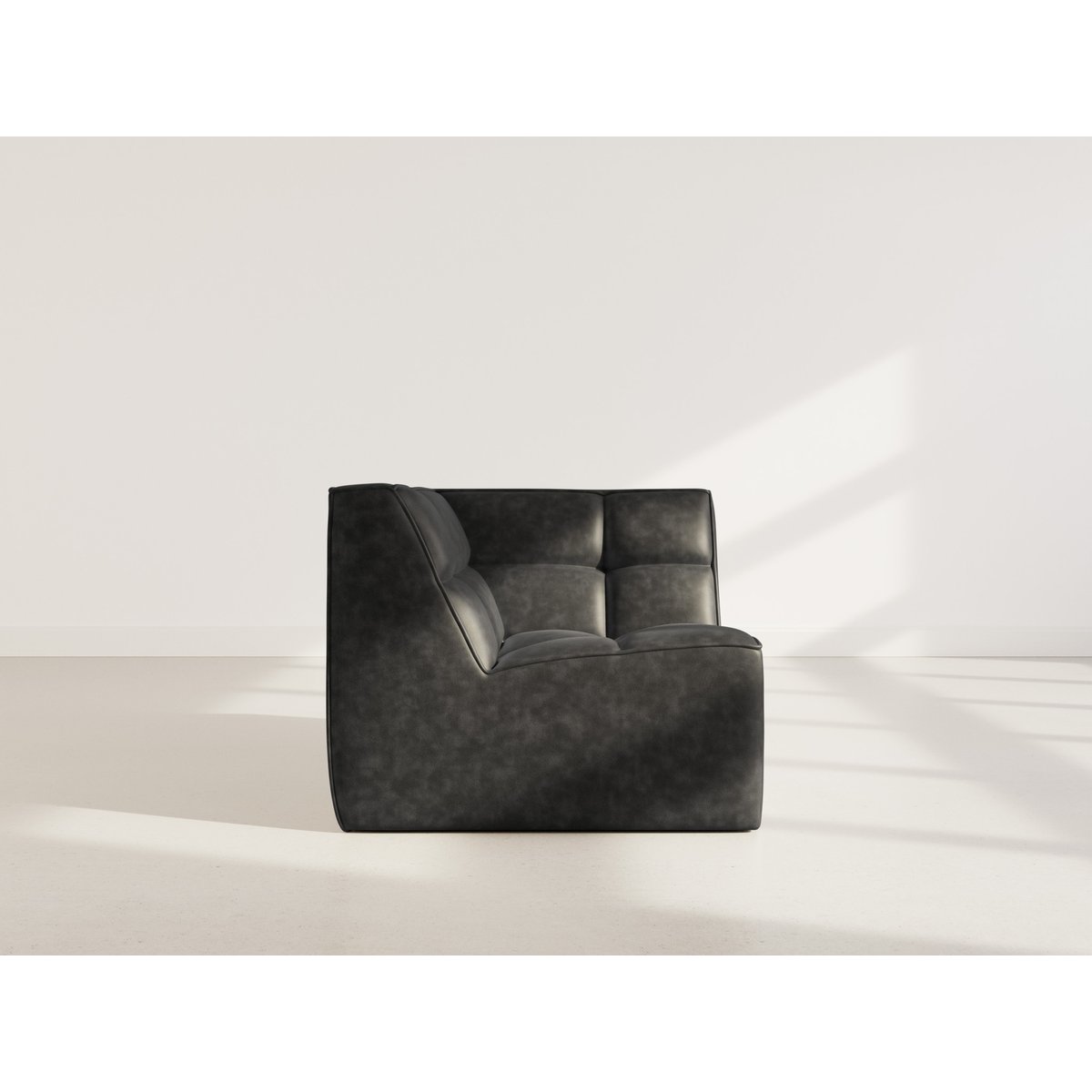Canapé d'Angle réversible 1 places - ALYA noir, BEST MOBILIER