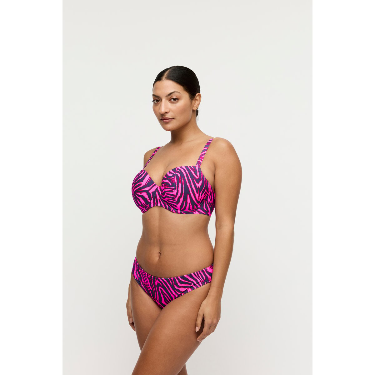 Bikini Slip brésilien MALABO rose - hot pink zebra, PRIMADONNA