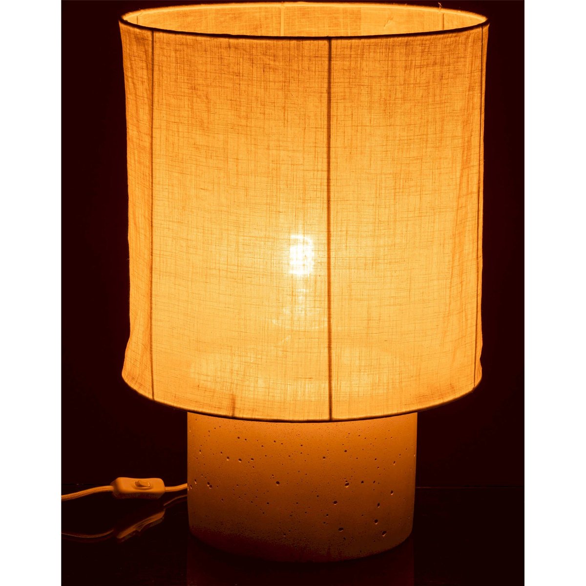 Lampe de table en ciment blanc, RECOLLECTION