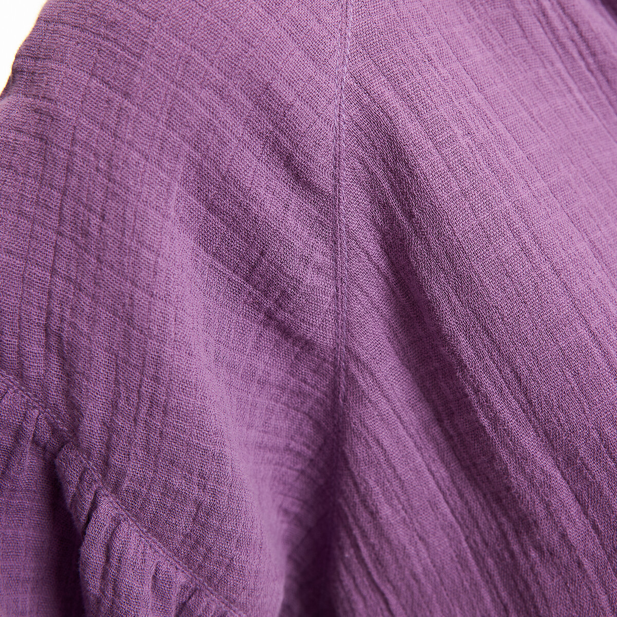 Robe longue manches longues ceinturée violet, LA REDOUTE COLLECTIONS