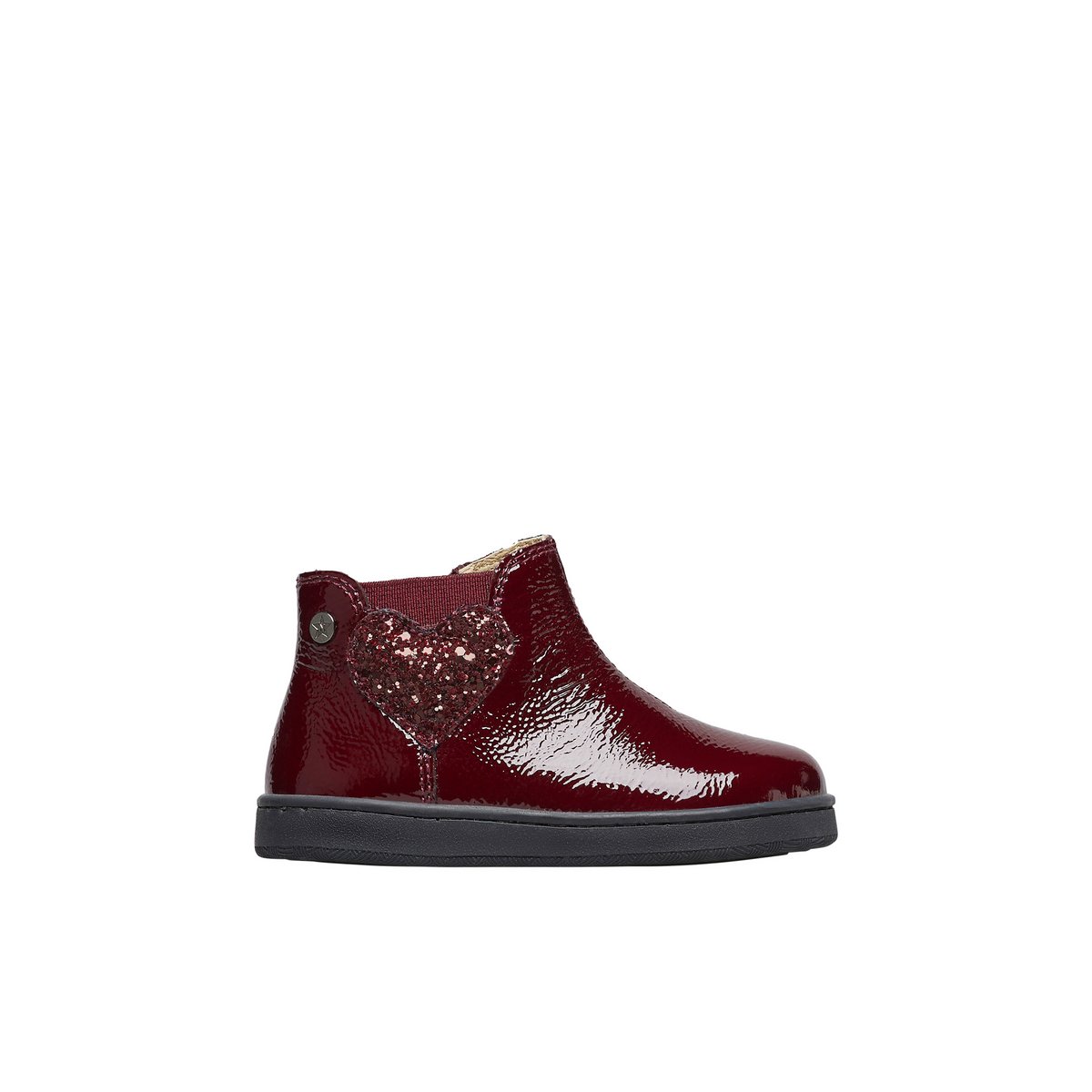 Chaussures premiers pas en cuir verni GLARNY HIGH 2 bordeaux-, NATURINO