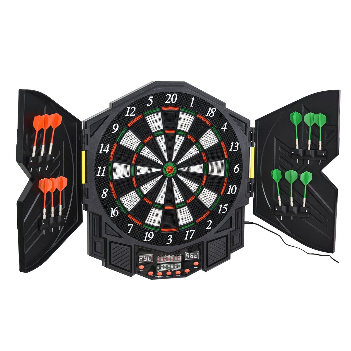 Jeu de fléchettes électronique Plastique Noir noir, HOMCOM