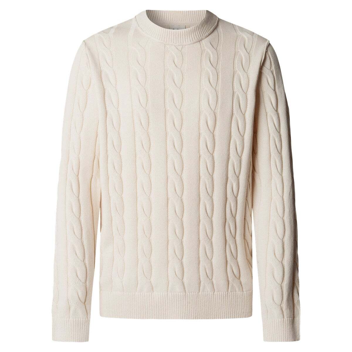 Pull Torsadé Coupe Regular blanc ivoire, PEPE JEANS