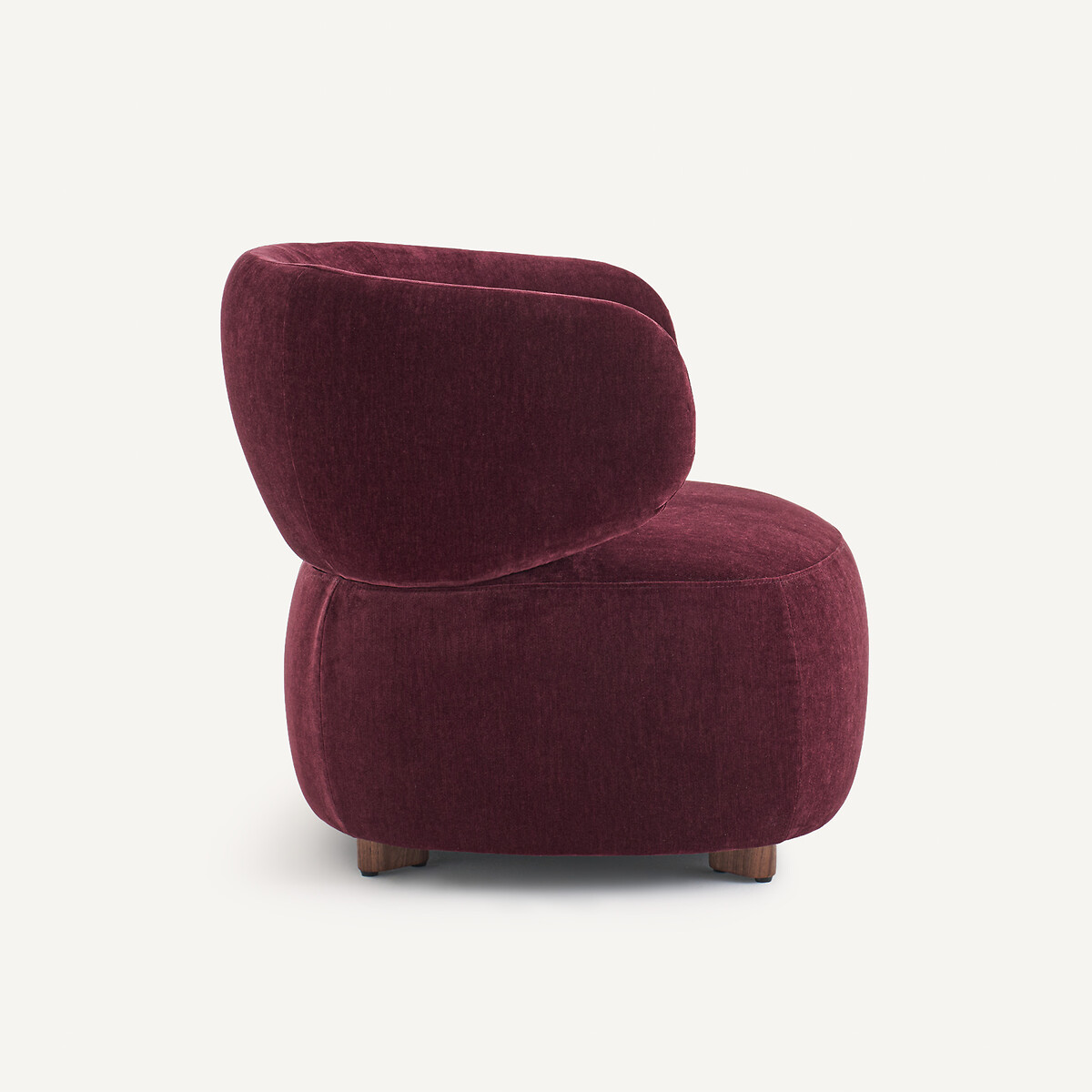 Fluwelen fauteuil, MODALIE, ontwerp Emmanuel Gallina bordeaux rood, EMMANUEL GALLINA X AM.PM