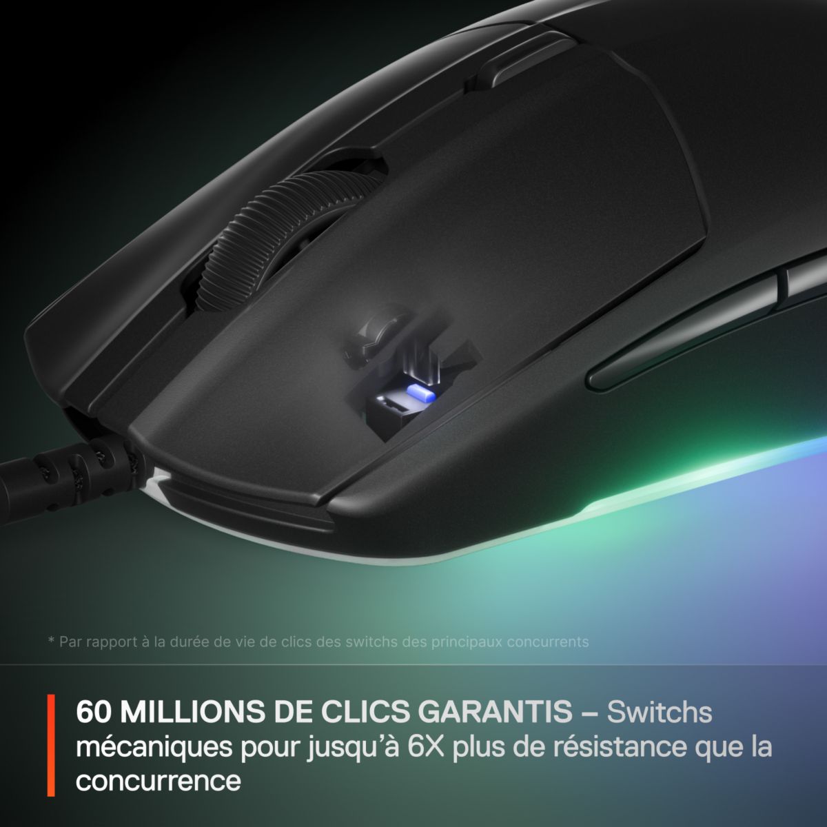 Souris Gamer Filaire Rival 3 Gen 2 Noir couleur unique, STEELSERIES