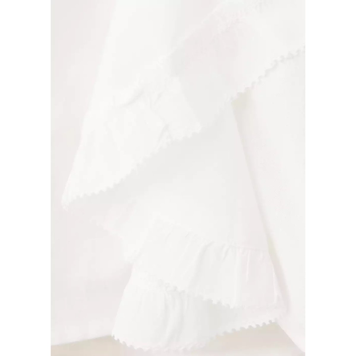 Blouse coton à volants blanc cassé, MANGO TEEN