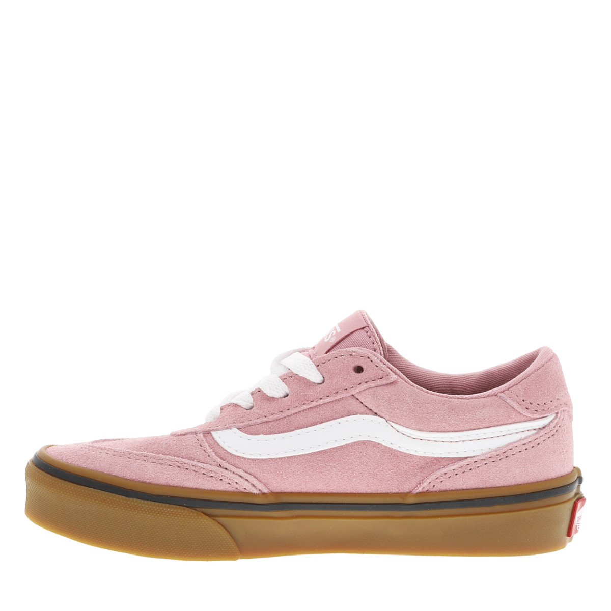 Baskets cuir talon plat rose, VANS