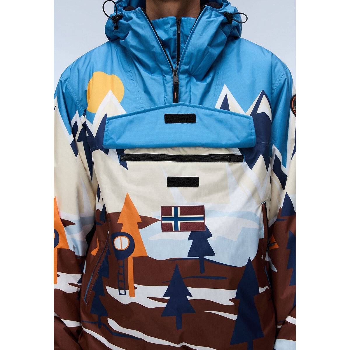 Manteau d'hiver, RAINFOREST NEXT bleu marine imprimé, NAPAPIJRI