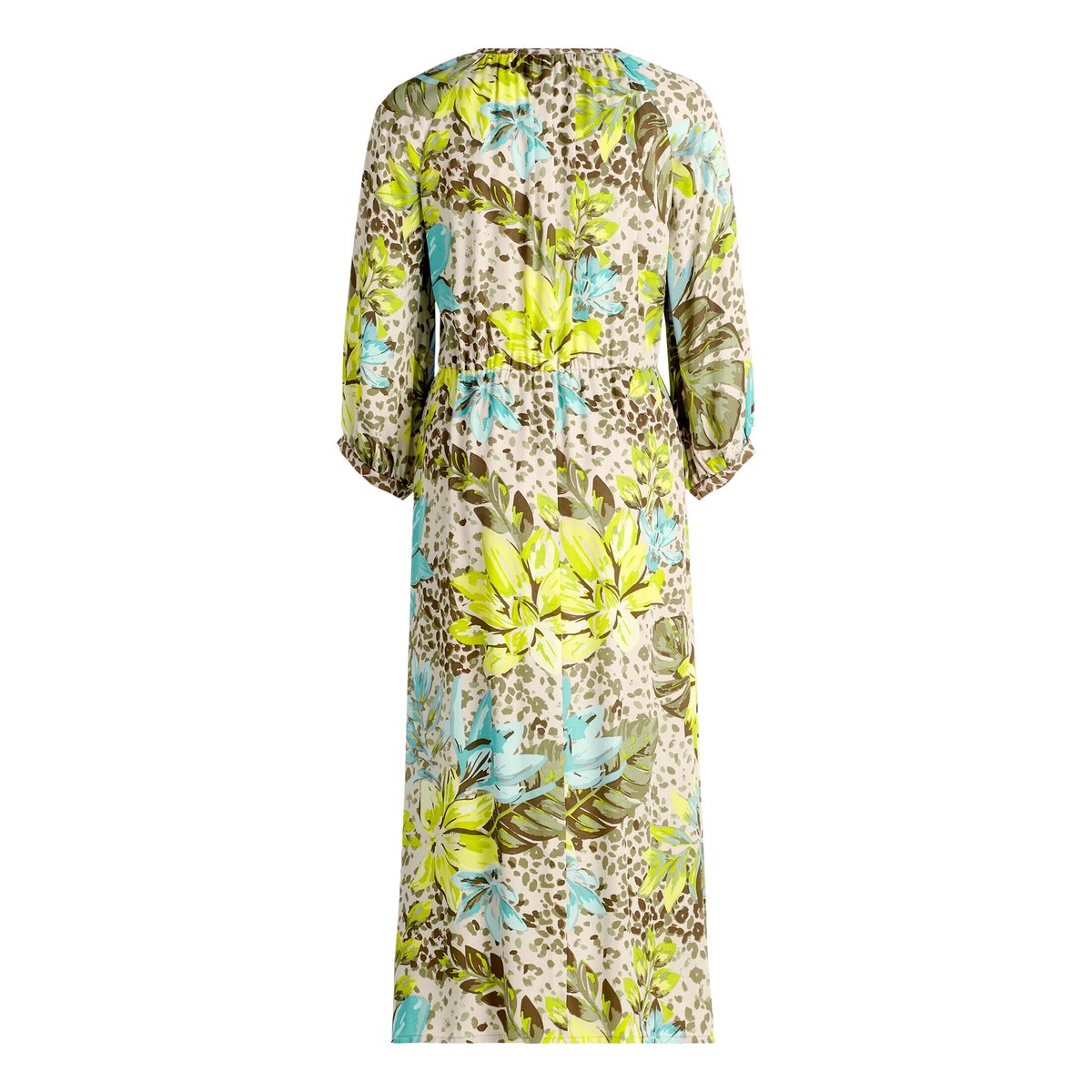 Robe d'été à encolure ronde beige/yellow, BETTY BARCLAY