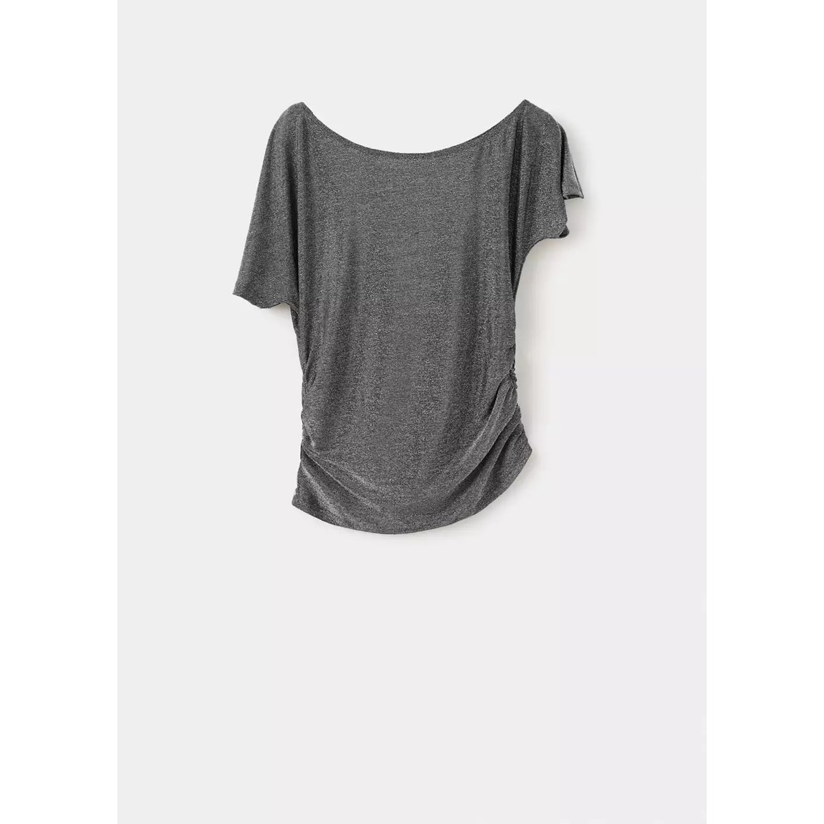 Top asymétrique Fil textile argent, MANGO TEEN