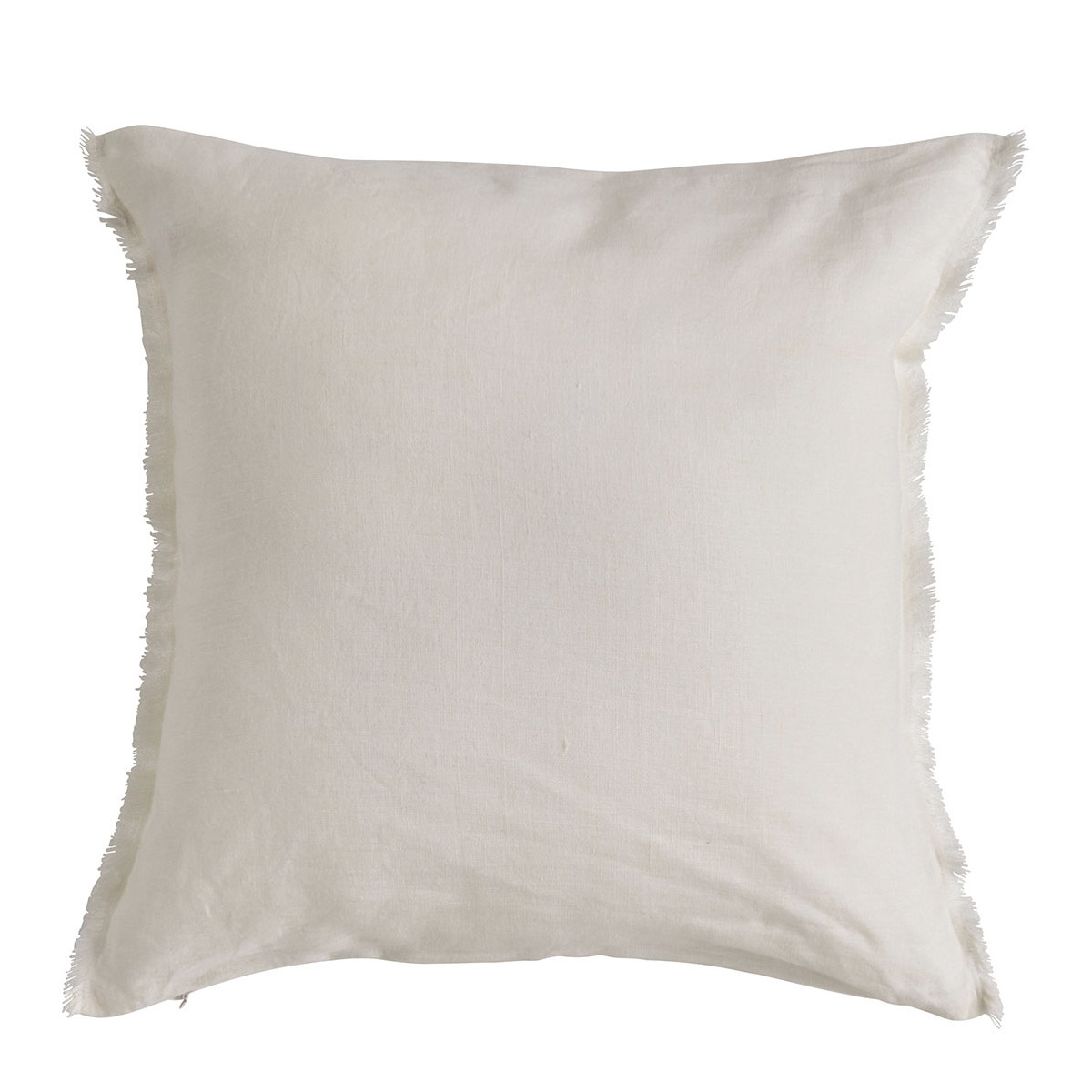 Housse de coussin en lin ivoire, BLANC D’IVOIRE