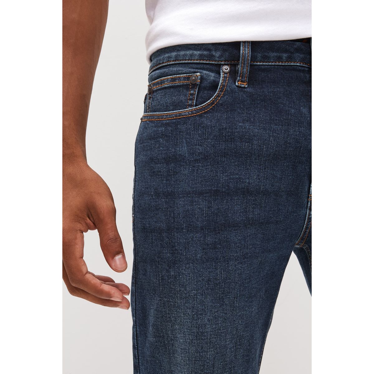 Jean stretch motion flex - coupe droite bleu moyen, NEXT