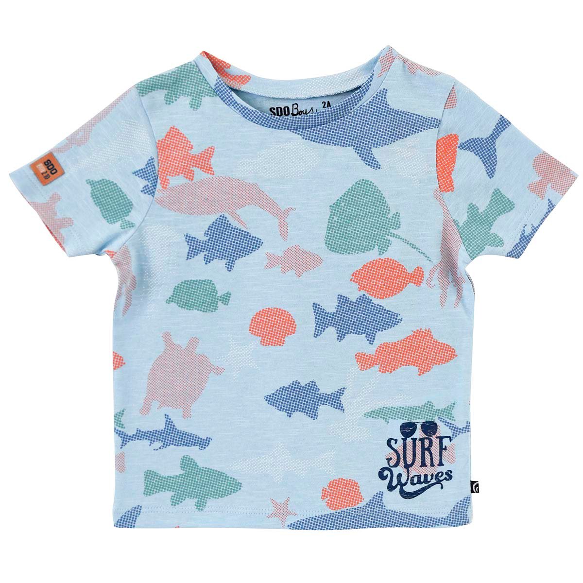 Tee shirt carly bleu chinÉ blanc, SUCRE D'ORGE