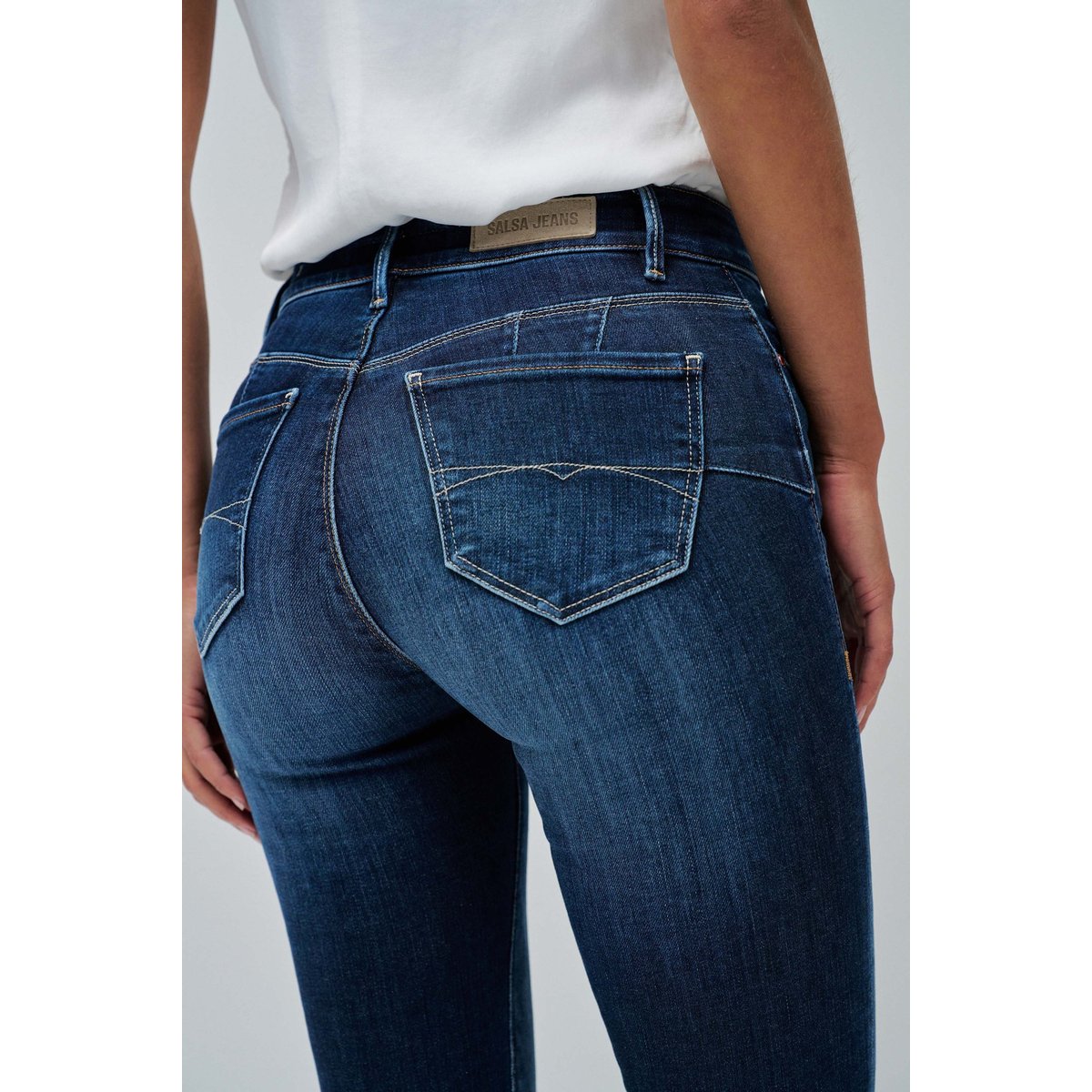 JEAN DESTINY PUSH UP SKINNY bleu foncé, SALSA JEANS