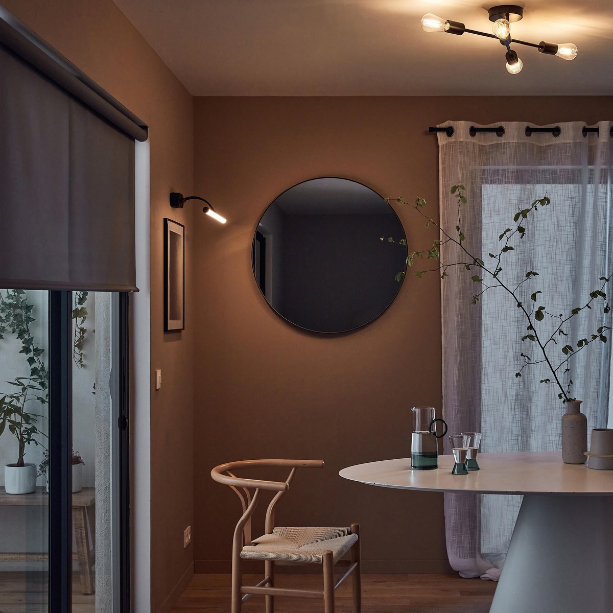 Applique murale LED intégrée, MADZI noir, INSPIRE