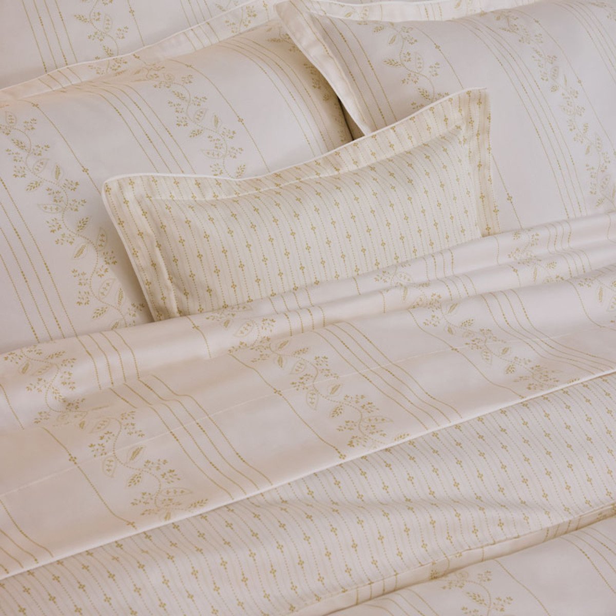 Drap plat imprimé en satin de coton bio, GALERIE blanc hermine, ALEXANDRE TURPAULT