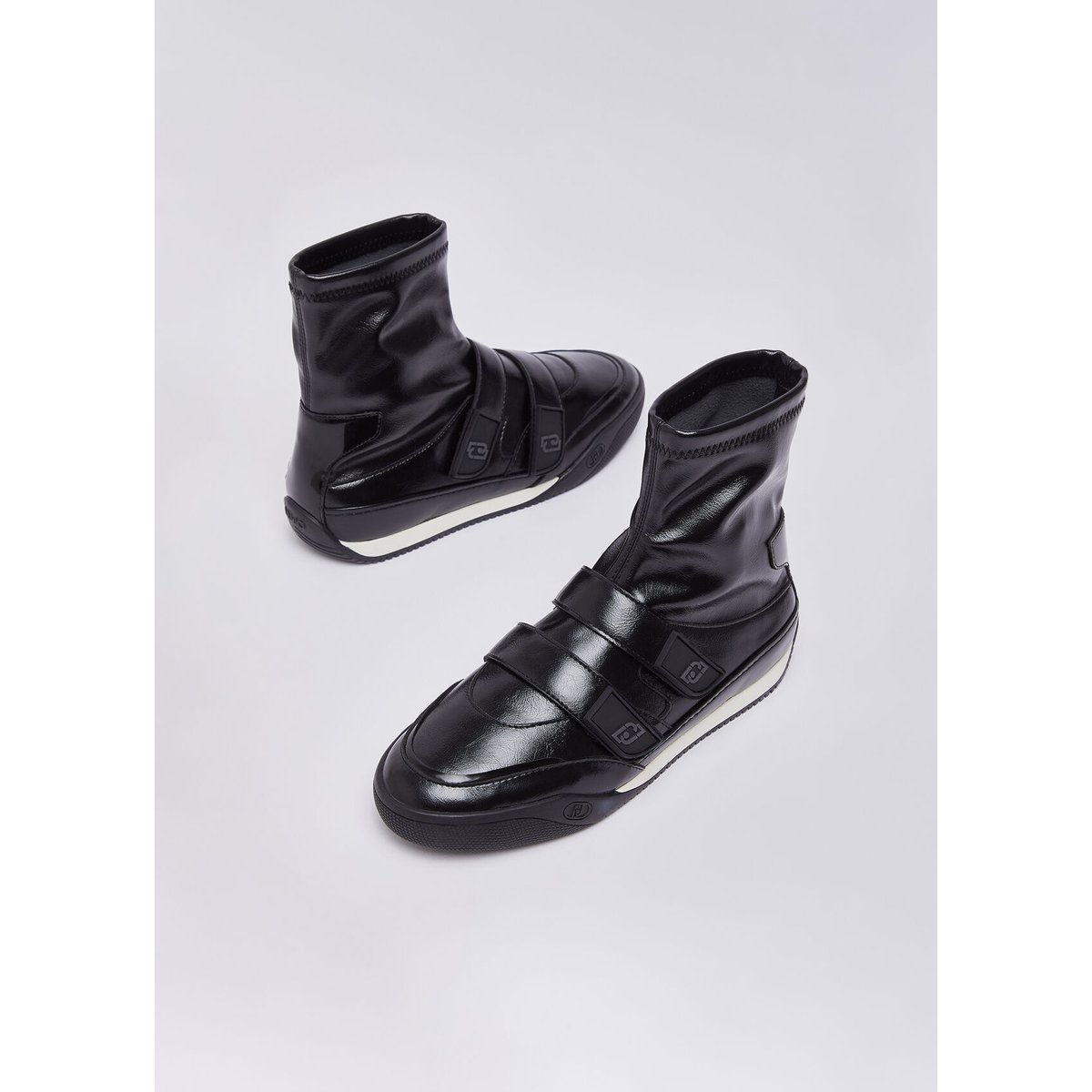 Sneakers alte avec velcro noir, LIU JO