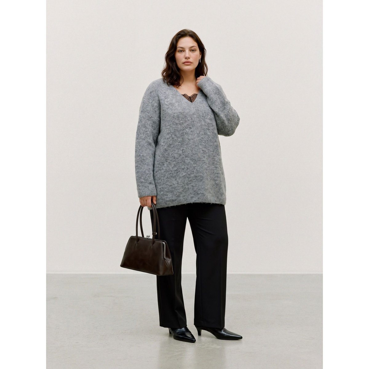 Pull medium grey melange 1, VERO MODA