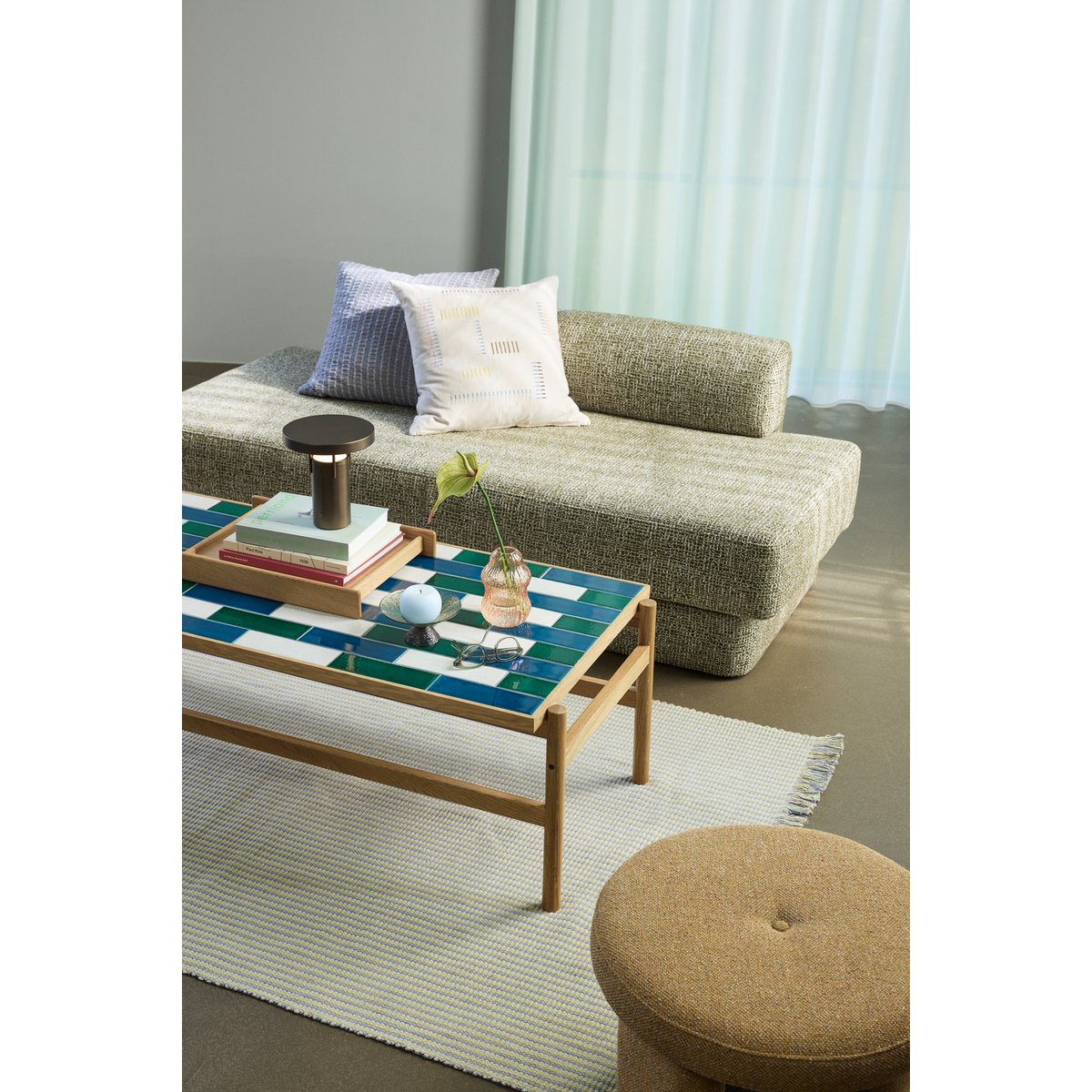 Vase en verre FUYU orange, HUBSCH