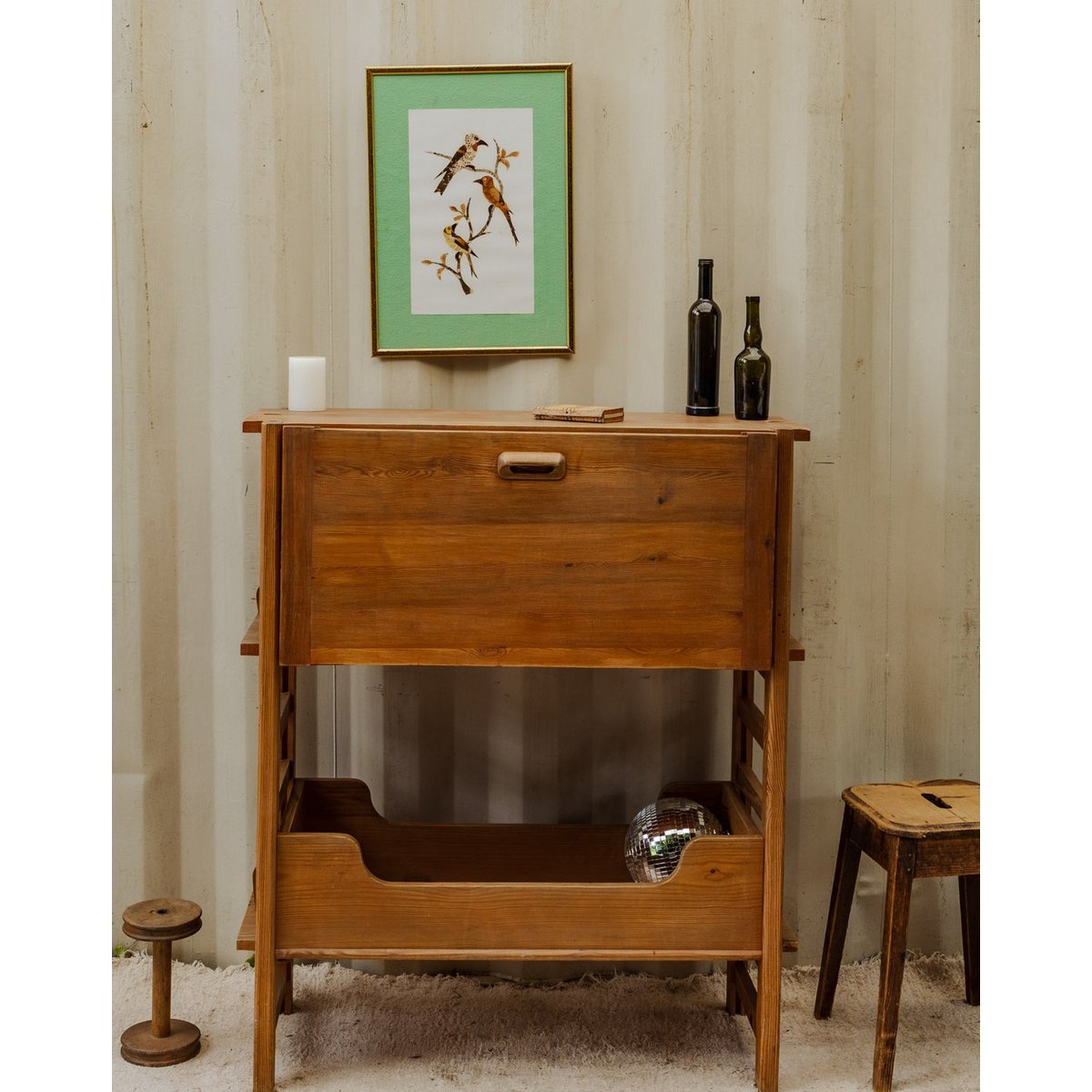 Secrétaire vintage en bois Honoré N°179 - Bon état bois clair, DEBONGOUT