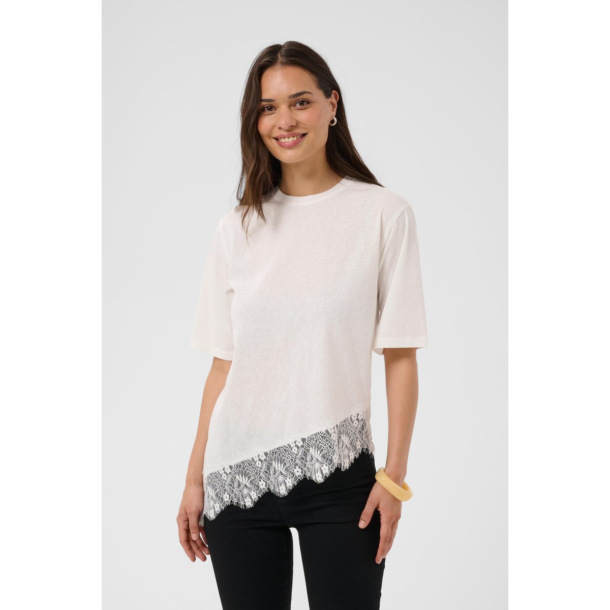 T-shirt à manches courtes blanc chalk, KAFFE