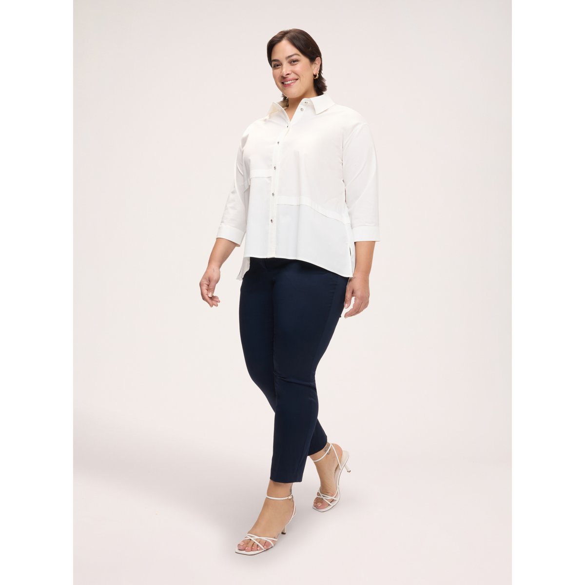 Pantalon New York stretch bleu, FIORELLA RUBINO