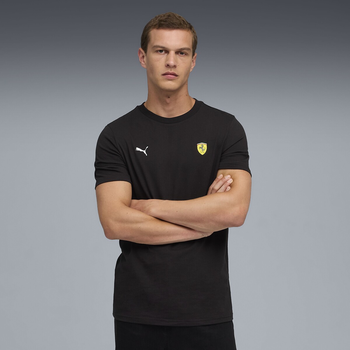 T-shirt de manga curta, Motorsport Ferrari preto , PUMA