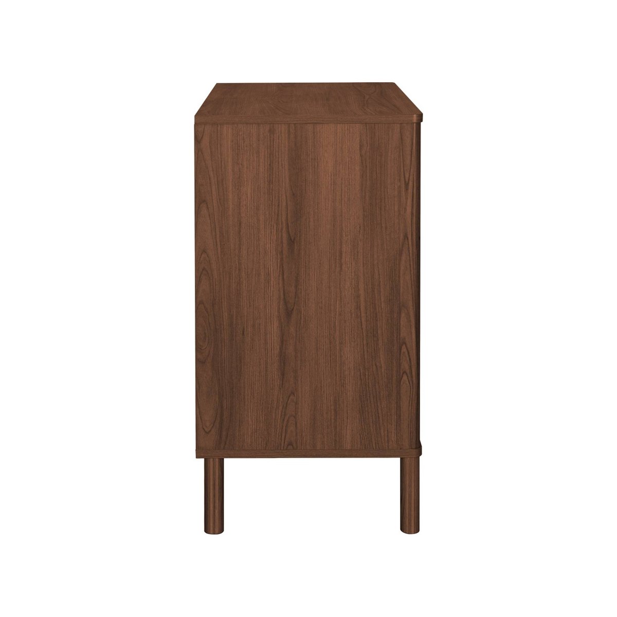 Commode vintage décor bois et cannage 3 tiroirs ETTA noyer, SWEEEK