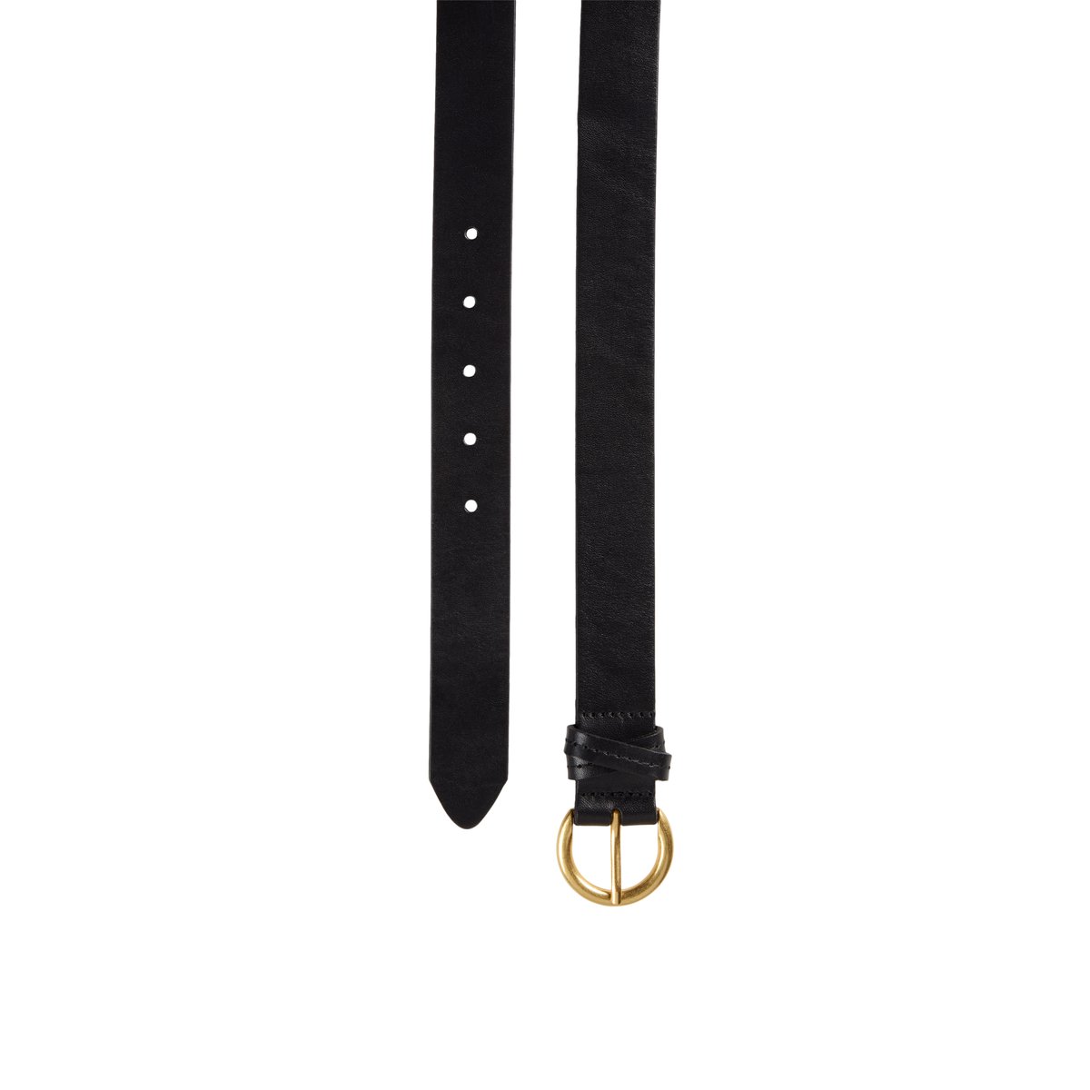 Ceinture modèle Edisi en cuir de vachette de qualité supérieure noir, MARC O'POLO