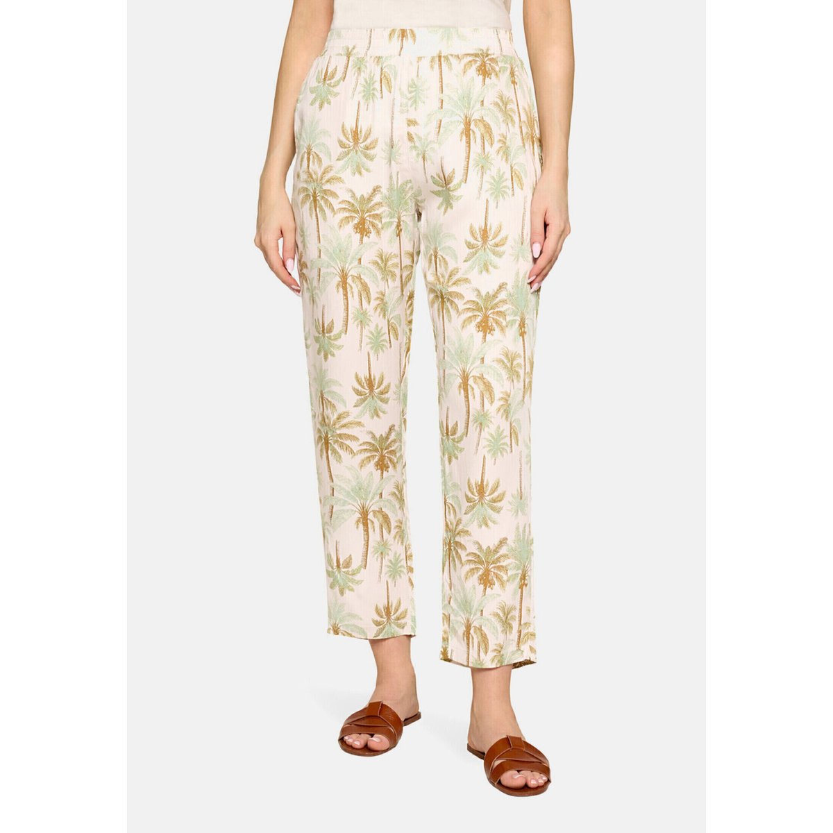 Pantalon casual à élastique nature/green, CARTOON