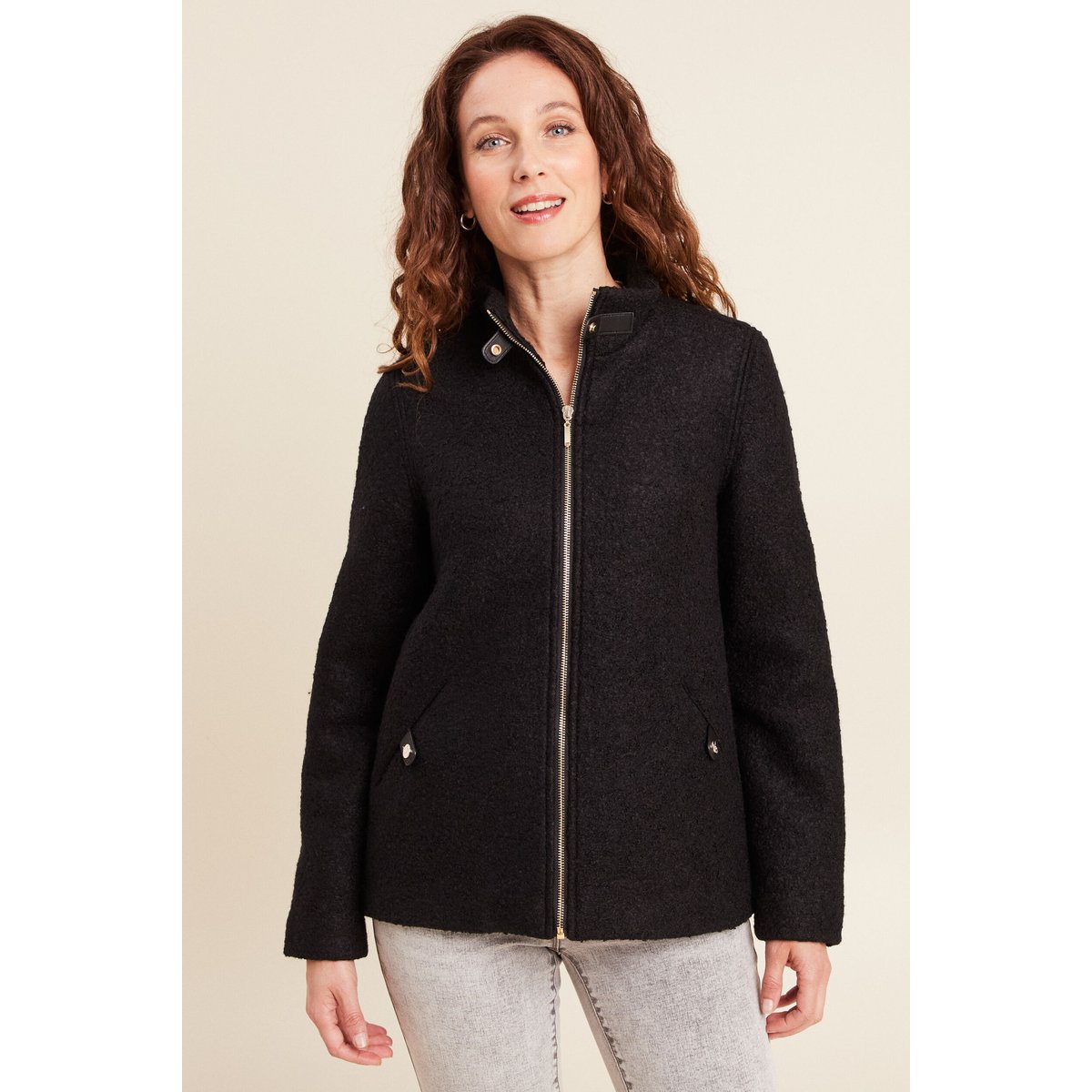 Manteau doublé avec capuche noir, BREAL
