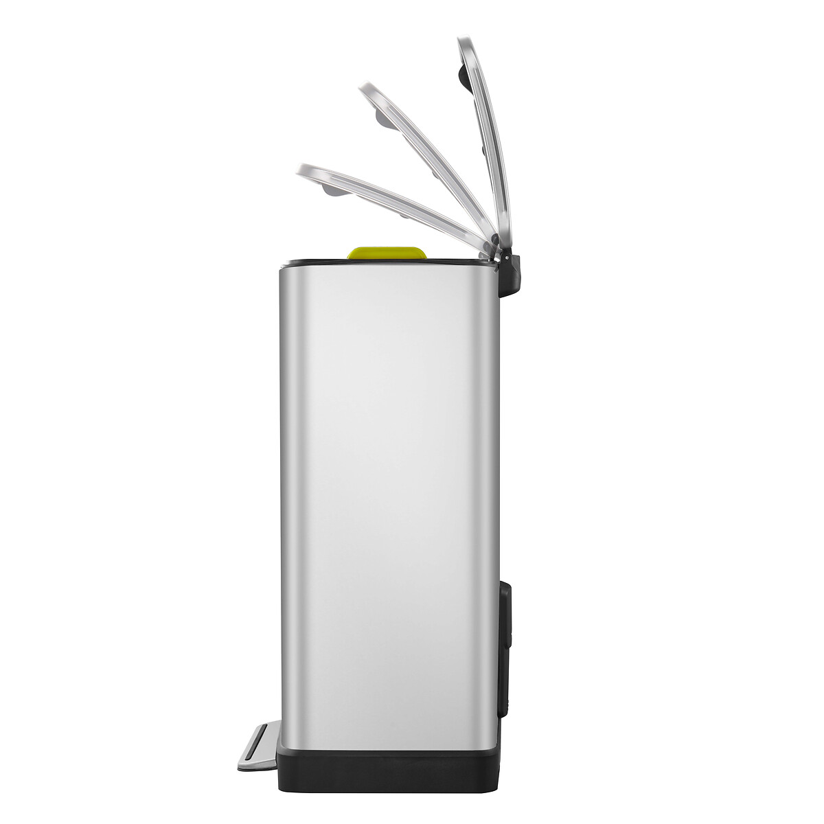 Balde de Pedal Recycle E-Cube 28+18L, EKO inox mate, EKO
