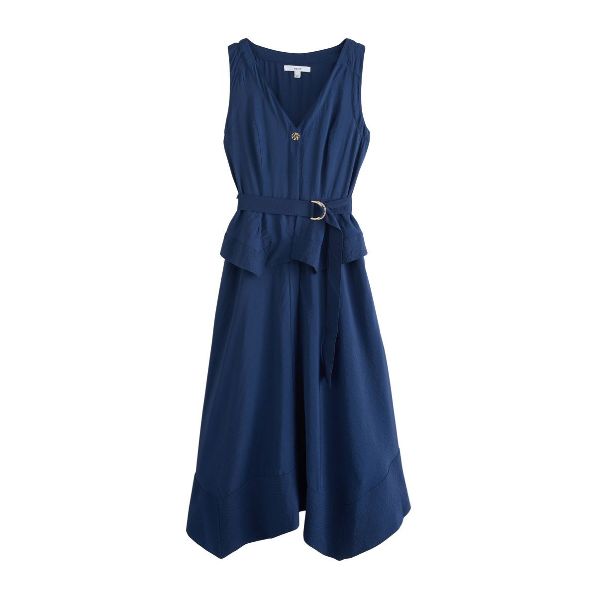 Robe midi 2-en-1 à col v avec ourlet mouchoir bleu, NEXT
