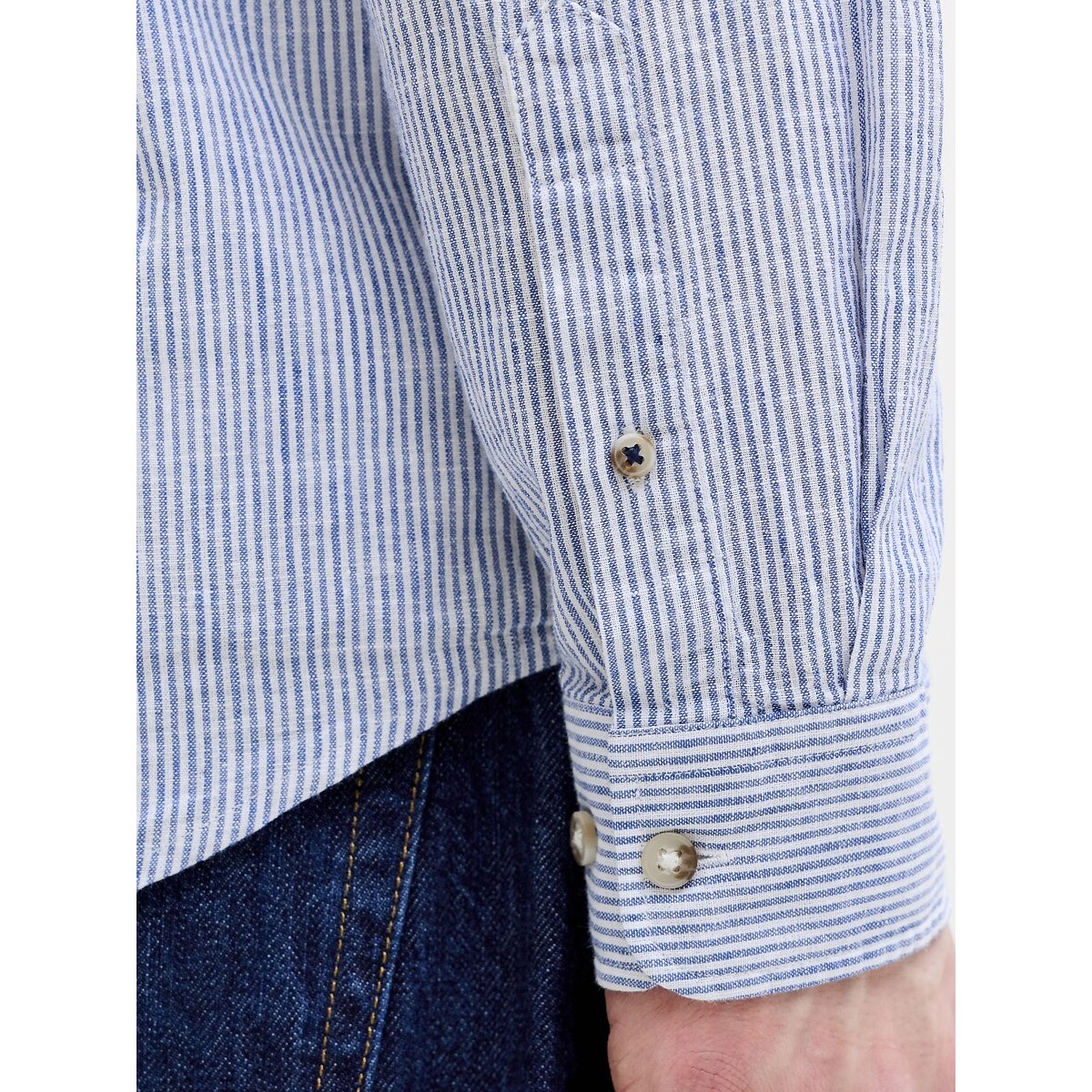 Chemise regular fit bleu rayé, JACK & JONES