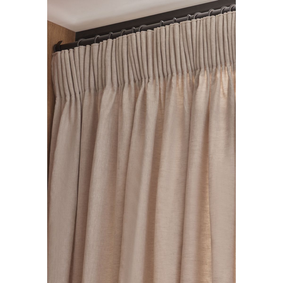 Rideaux doublés lin à plis n. premium naturel, NEXT