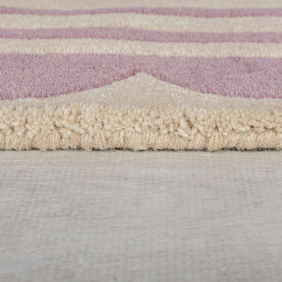 Tapis en laine à bordure festonné LOIS violet, FLAIR RUGS