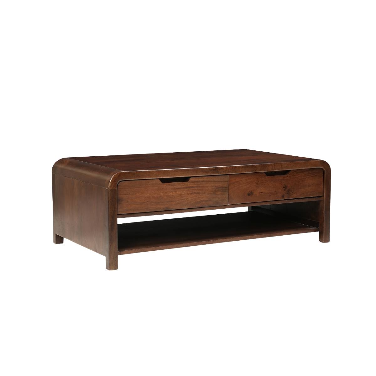 Table basse en bois de manguier NORIEL bois foncé, MADE IN MEUBLES