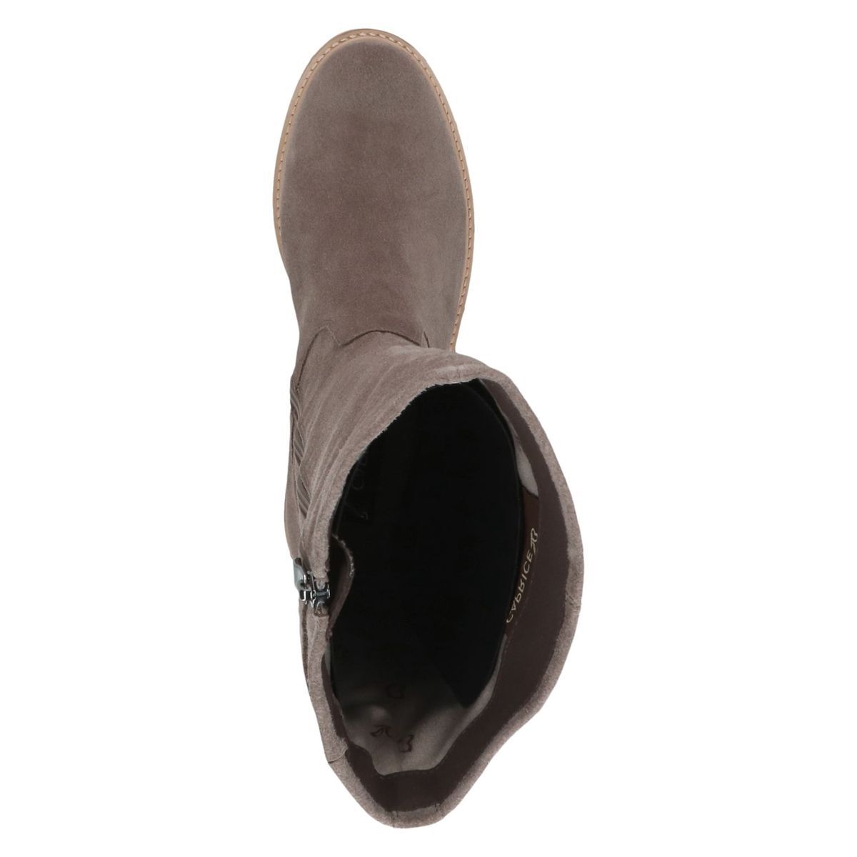 Bottine en cuir marron taupe nubuck, CAPRICE