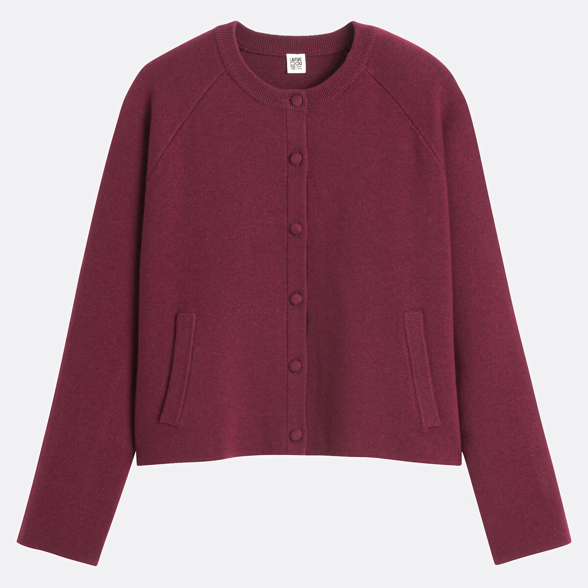 Signature Knitted Cardigan, LEANDRE burgundy red, LA REDOUTE COLLECTIONS