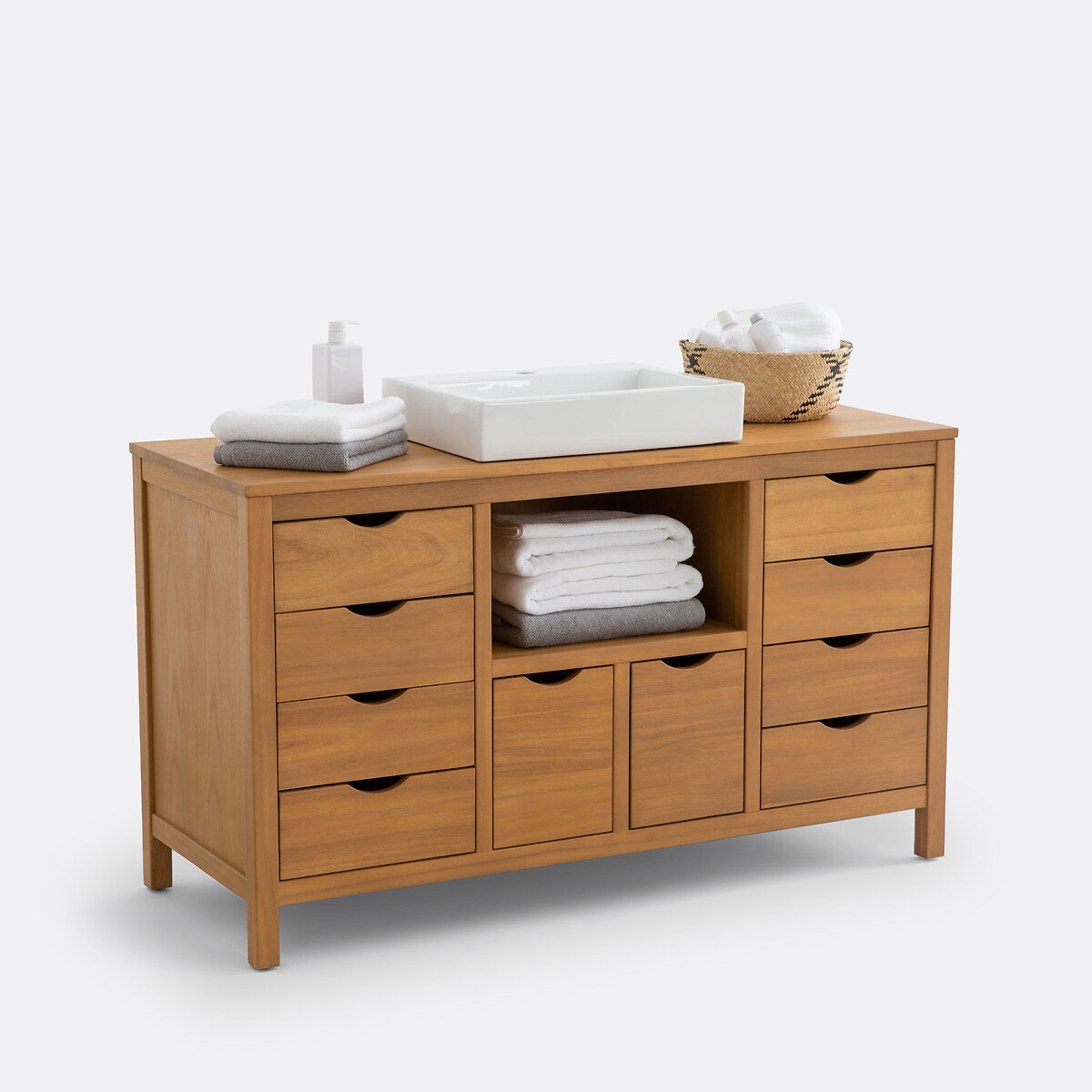 Meuble sous vasque, Sedna acacia, LA REDOUTE INTERIEURS
