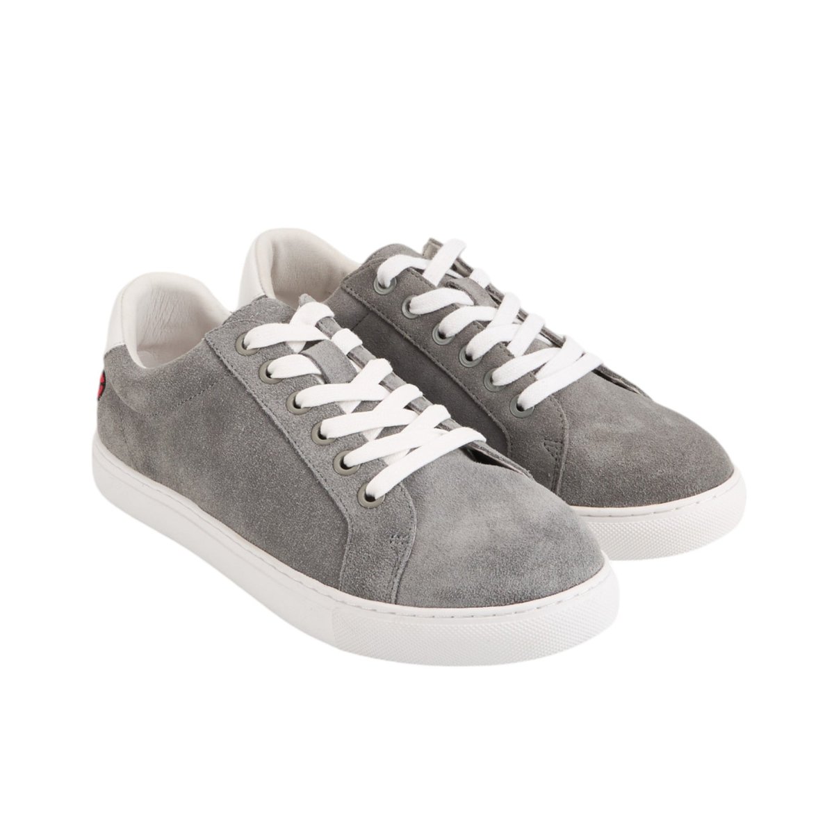 Baskets En Cuir Simone Navy Suede gris, BONS BAISERS
