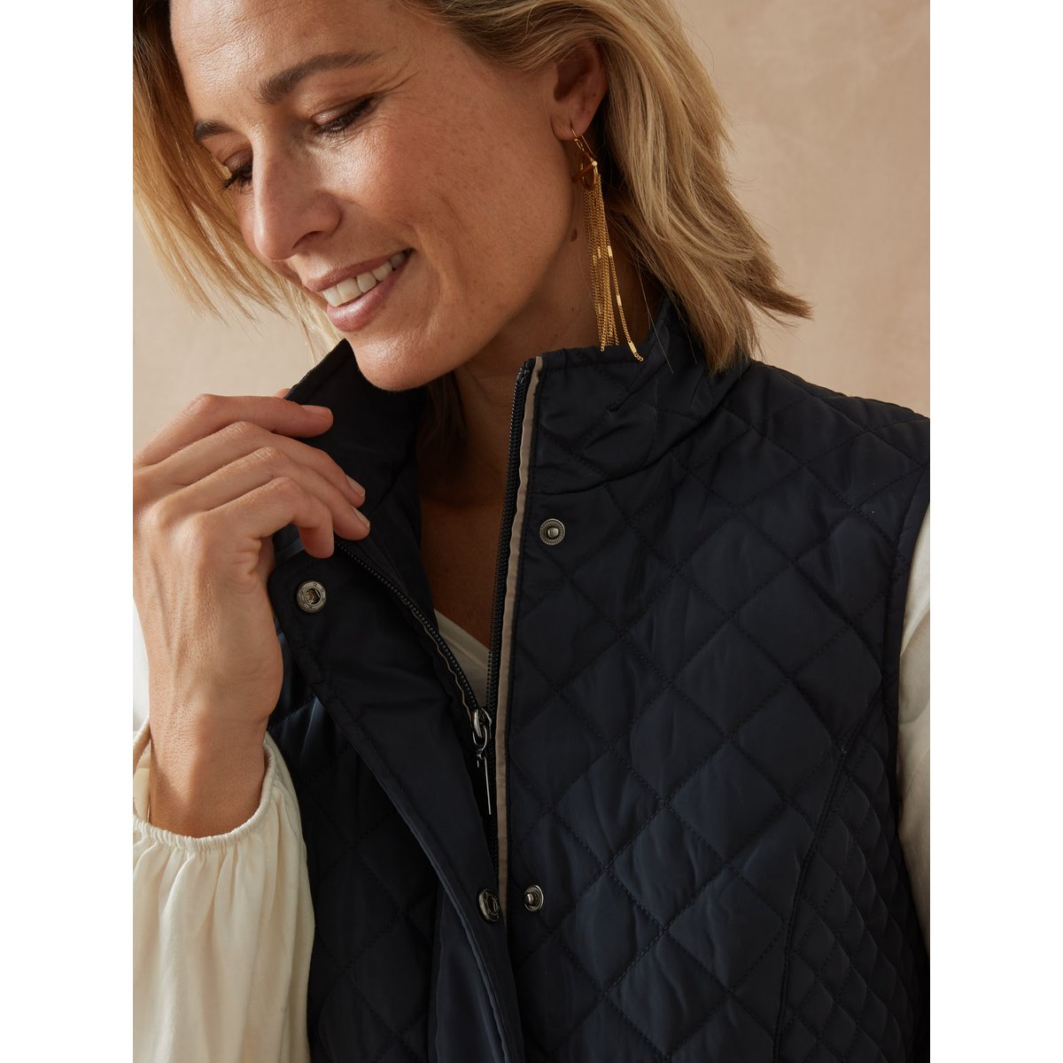Parka sans manches matelassée déperlante marine, DAXON