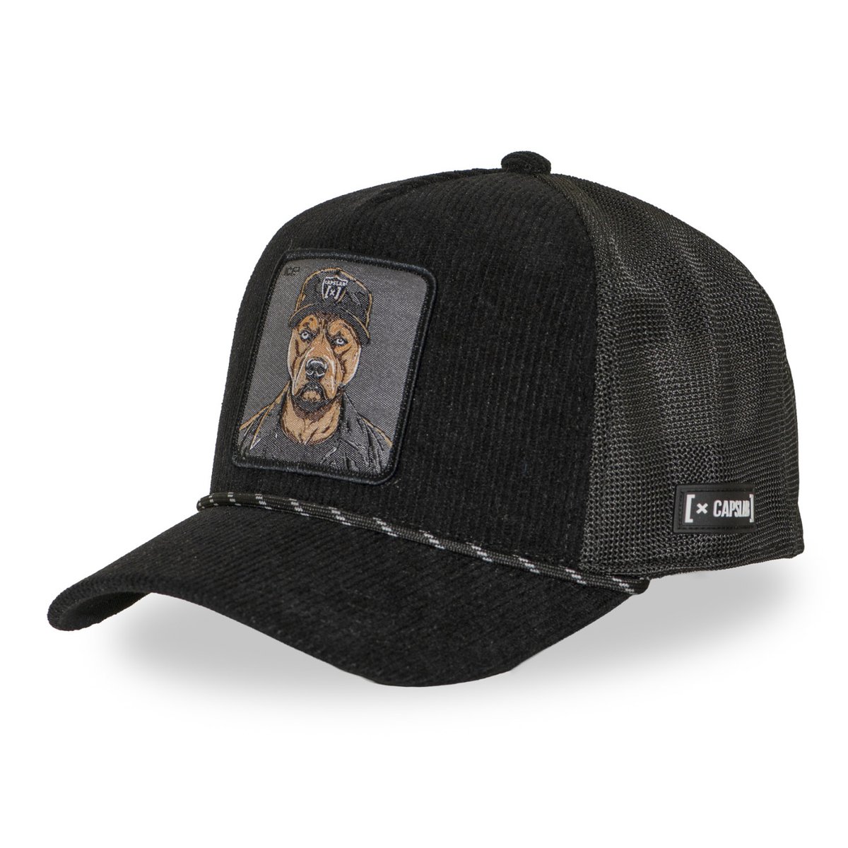 Casquette trucker Hip Hop noir/blanc/marron, CAPSLAB