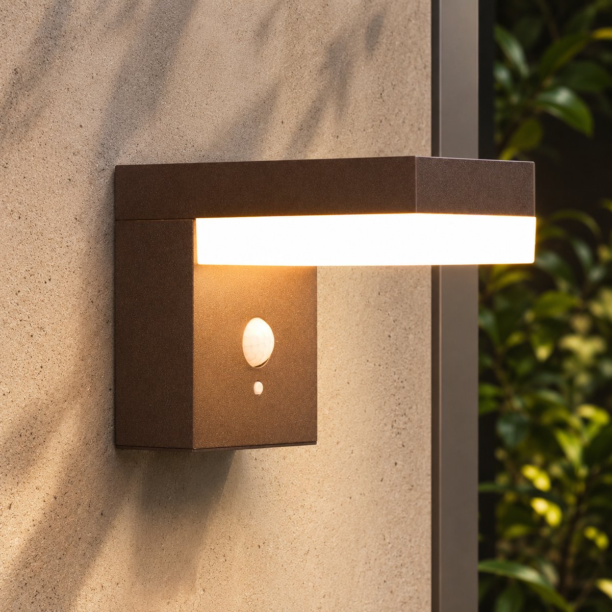 Applique murale solaire sensor CENOVA marron, LUMISKY
