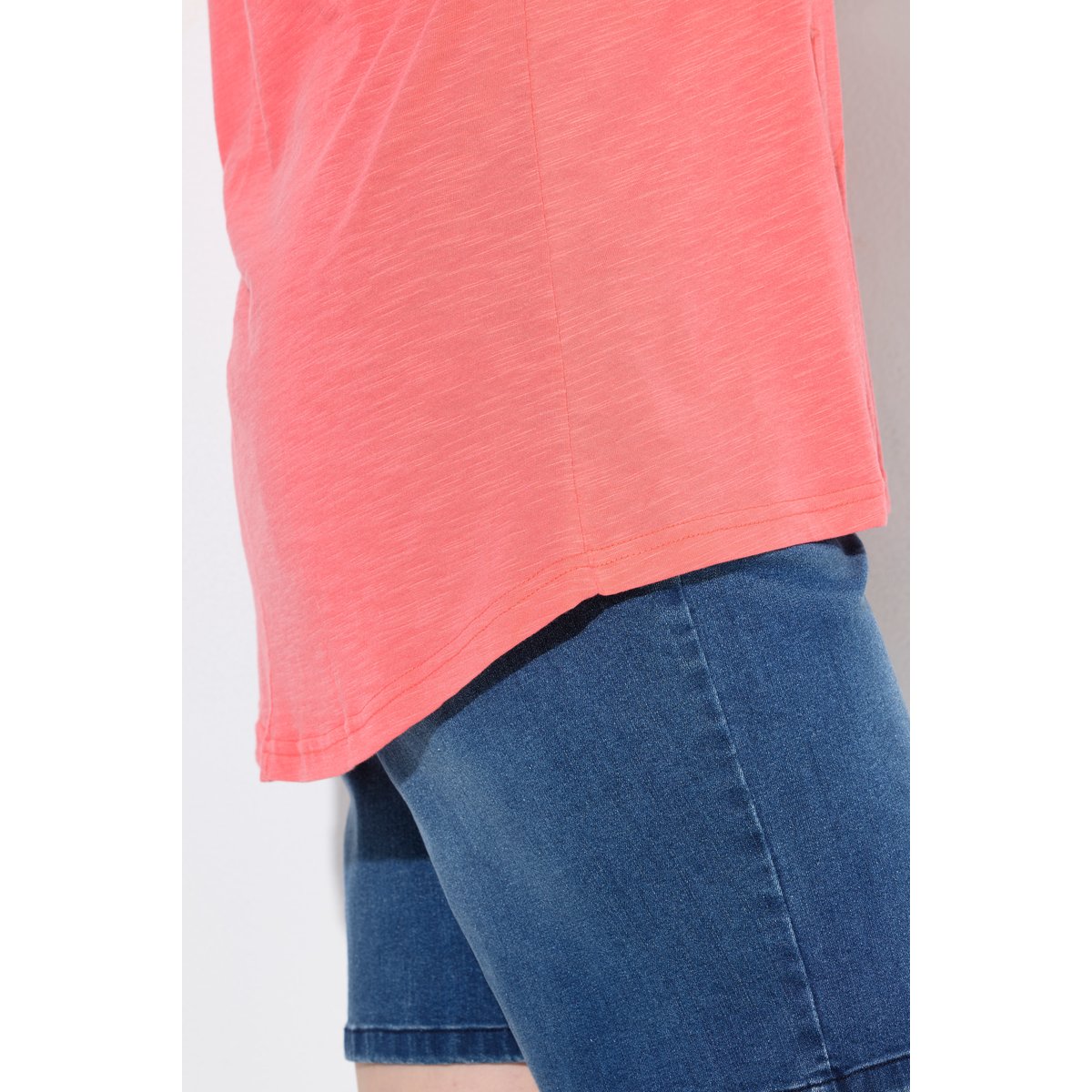 T-shirt oversize avec message corail, ULLA POPKEN