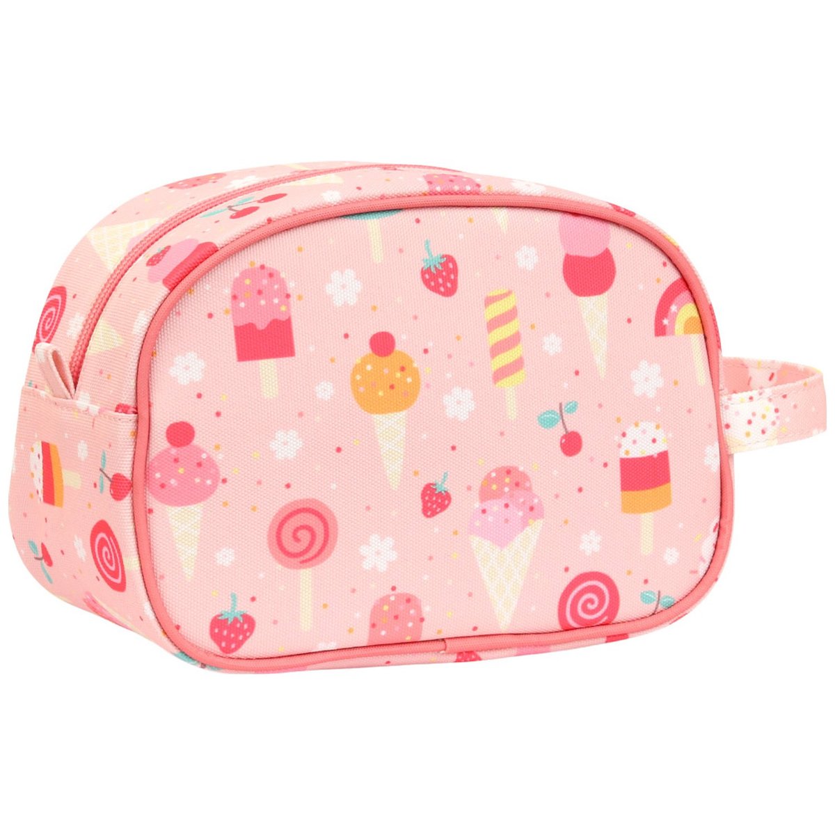 Trousse de toilette Crème Glacée rose, blanc, jaune, A LITTLE LOVELY COMPANY