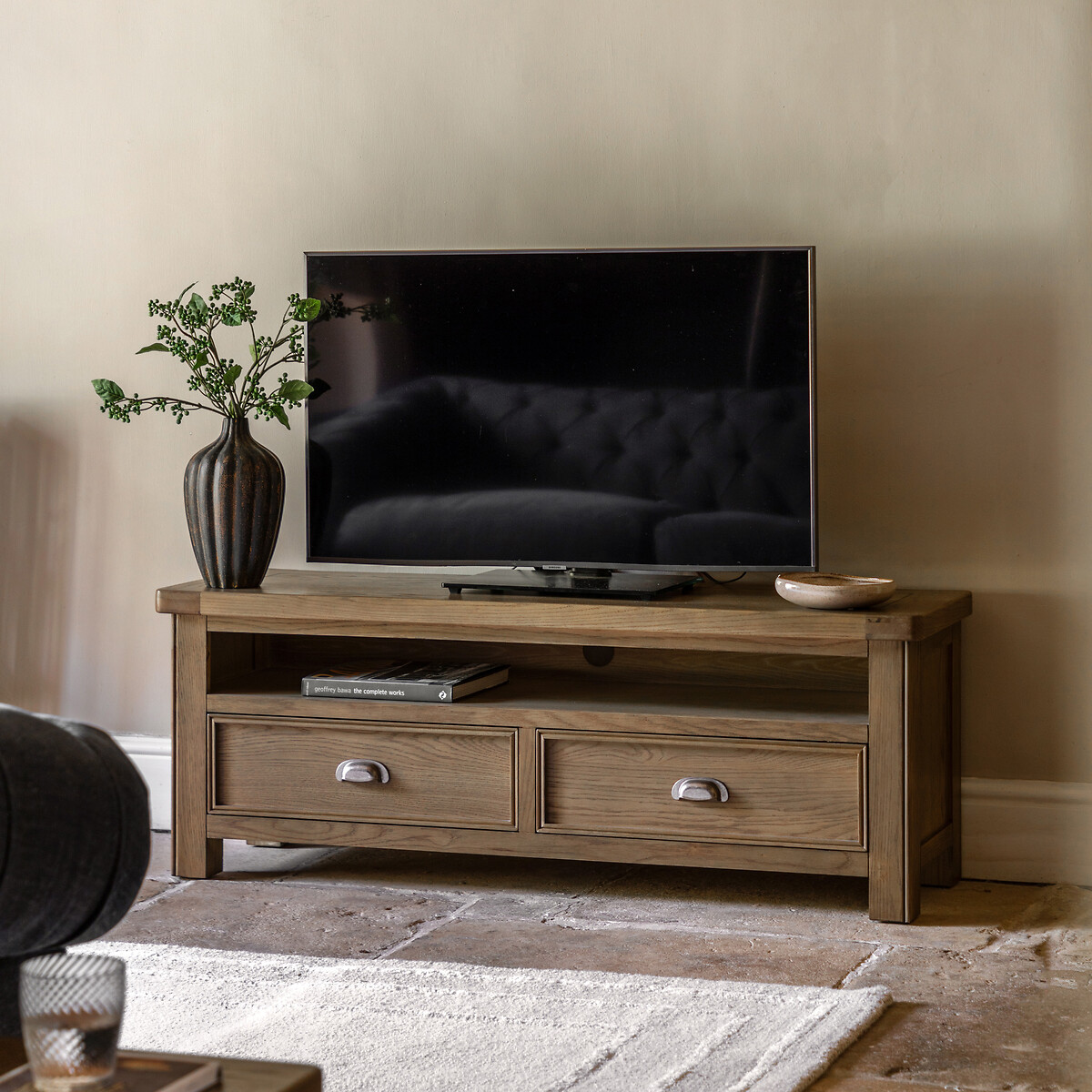 Toledo Oak Media Unit natural oak, SO'HOME